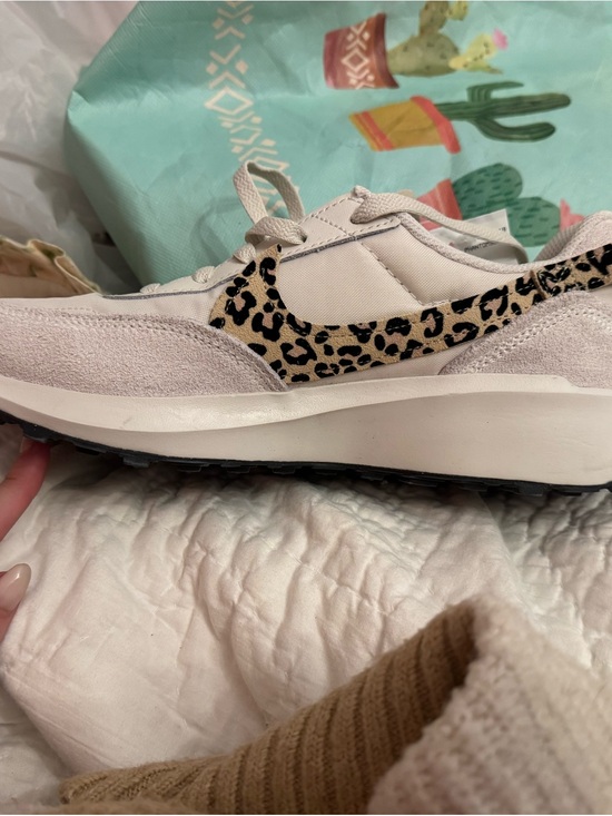 Nike Shoes - Nike Women's Cream and Black Leopard-Accent Sneaker